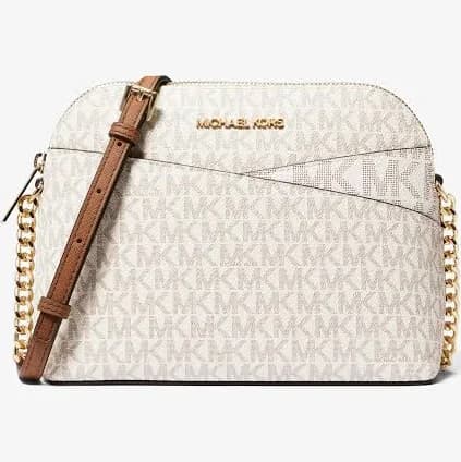 Michael Kors Jet Set Travel Medium Logo Dome Crossbody Bag