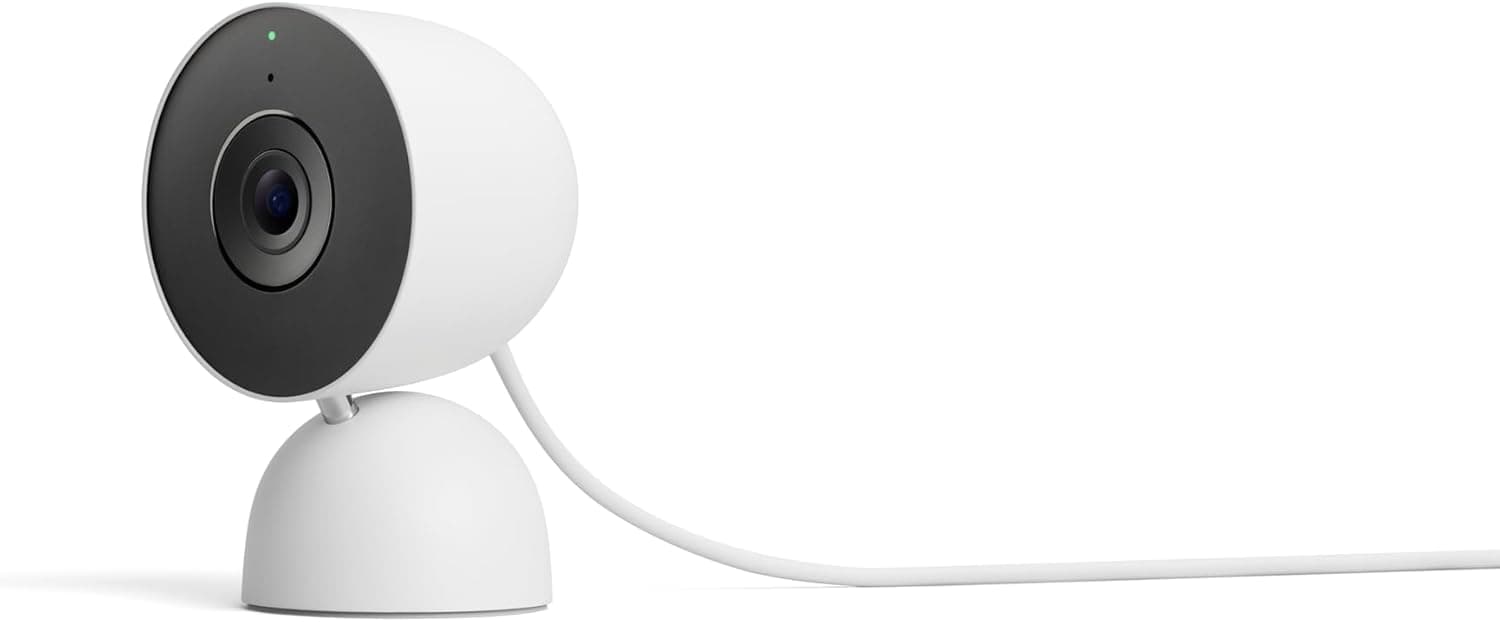 Google Nest Cam Indoor (Wired, 3rd gen) - 2K Video and Gemini