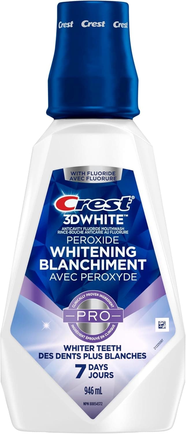 Crest 3D White Mouthwash Wintermint 946 mL