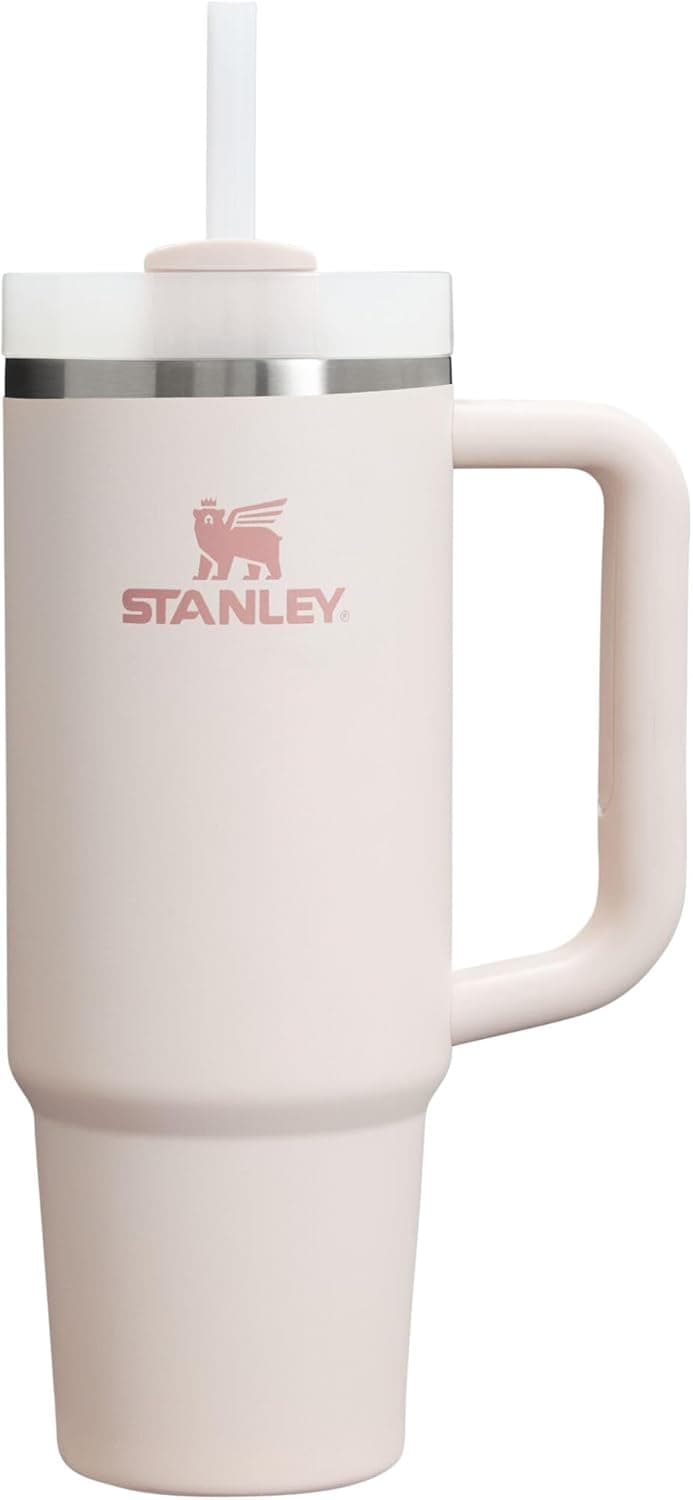 Stanley Quencher H2.0 Tumbler with Handle and Straw 30 oz, Rose Quartz