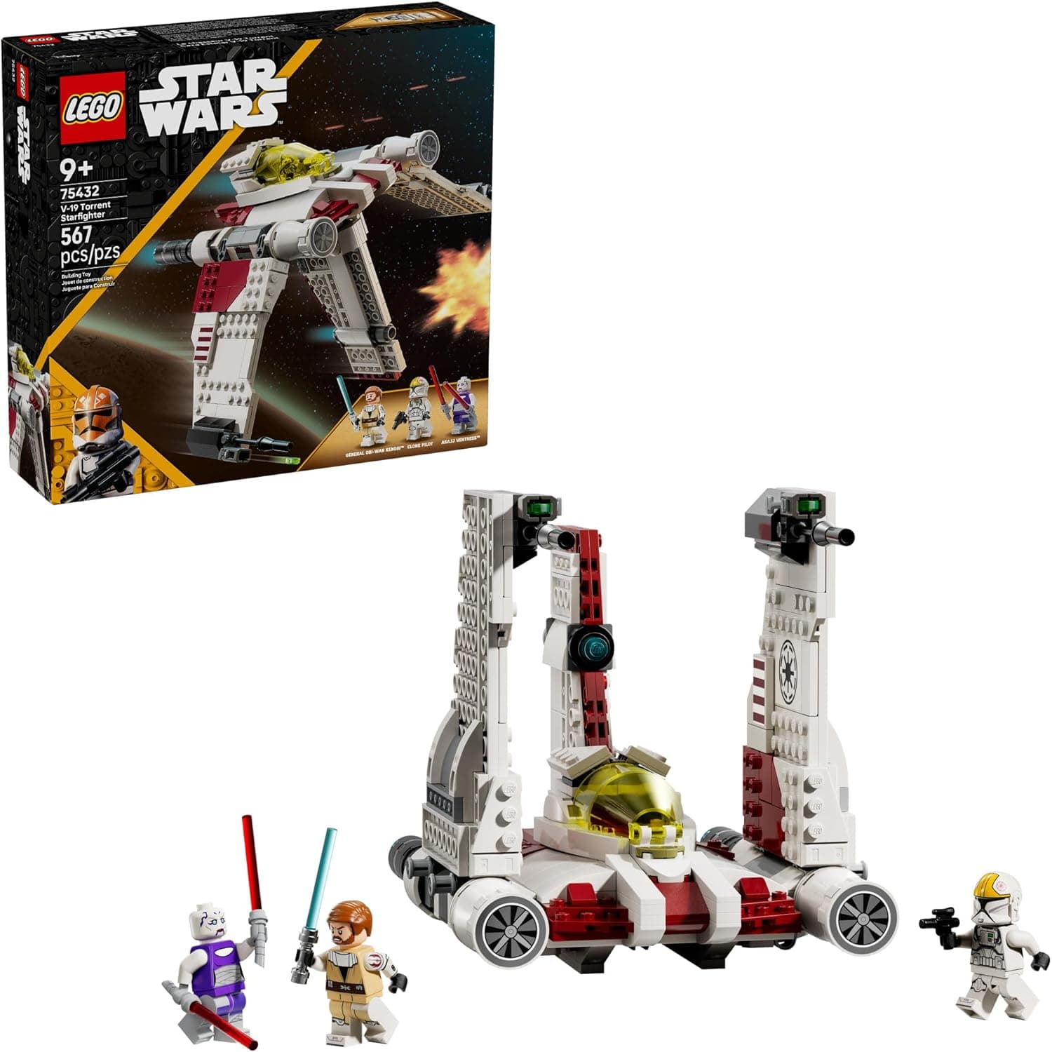 LEGO Star Wars V-19 Torrent Starfighter Building Toy (75432)