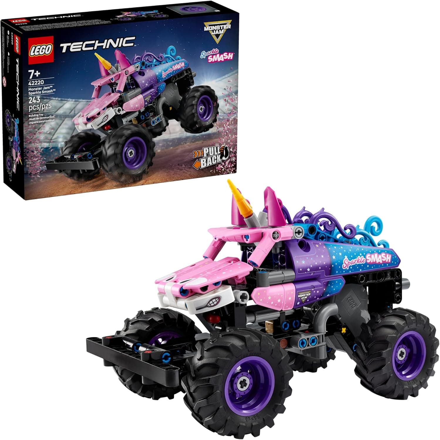 LEGO Technic Monster Jam Sparkle Smash Pull-Back Truck