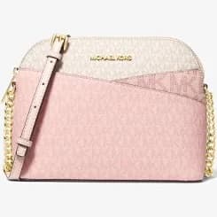 Jet Set Travel Medium Color-Block Signature Logo Bag