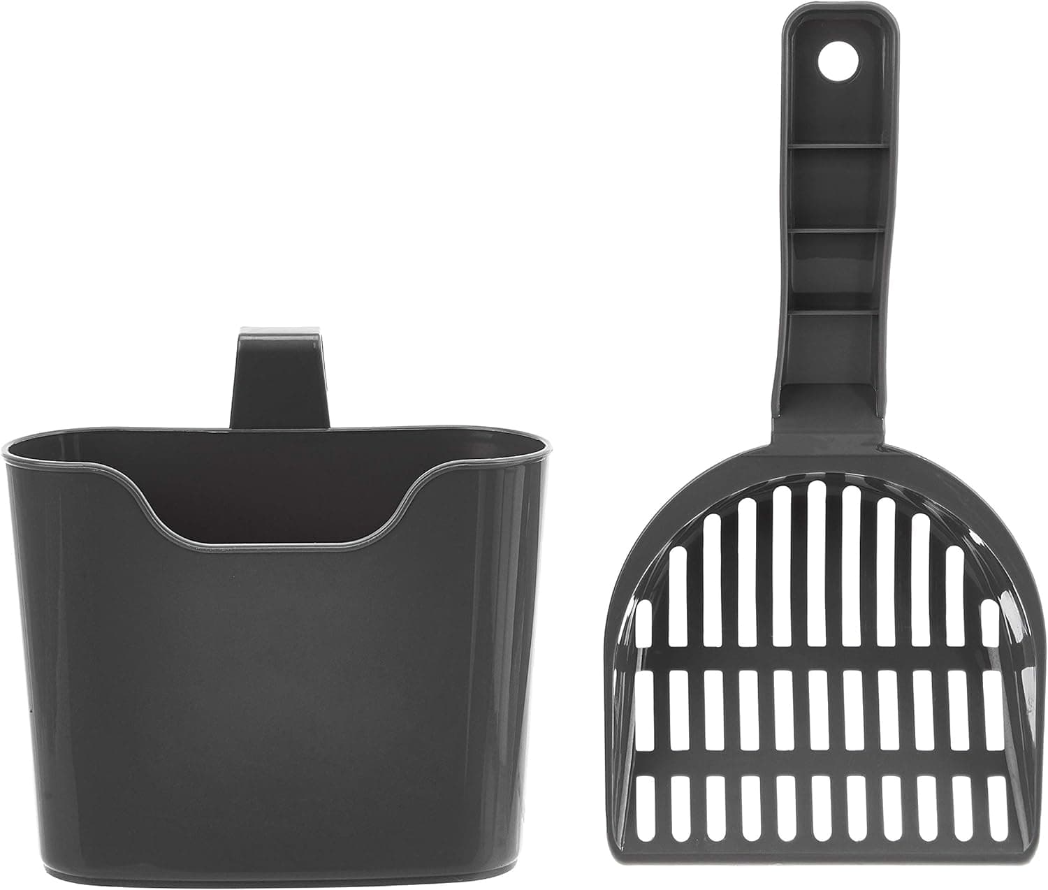 Amazon Basics Durable Litter Scoop with Holder for Cat Litter Box