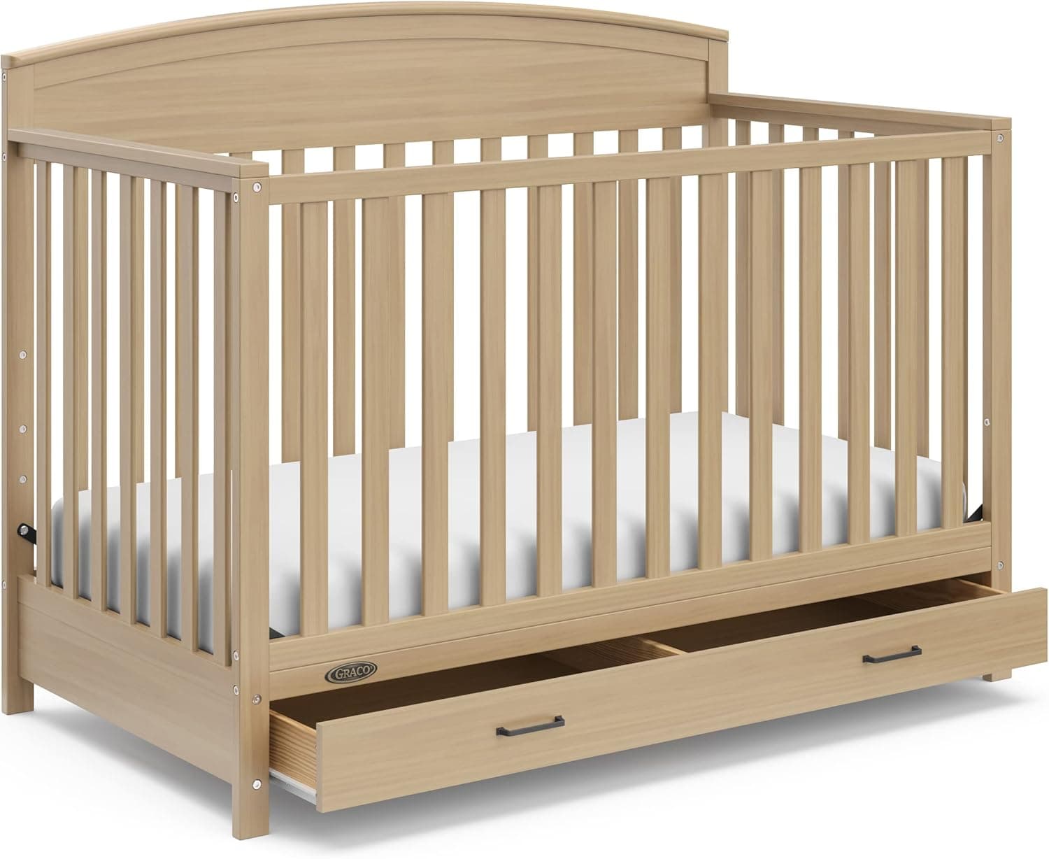 Graco Benton 5-in-1 Convertible Crib with Drawer, Driftwood