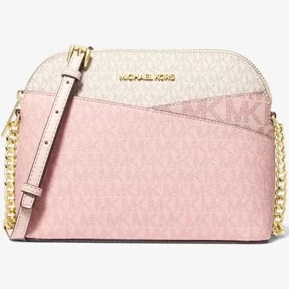 Michael Kors Jet Set Travel Medium Color-Block Signature Logo Bag