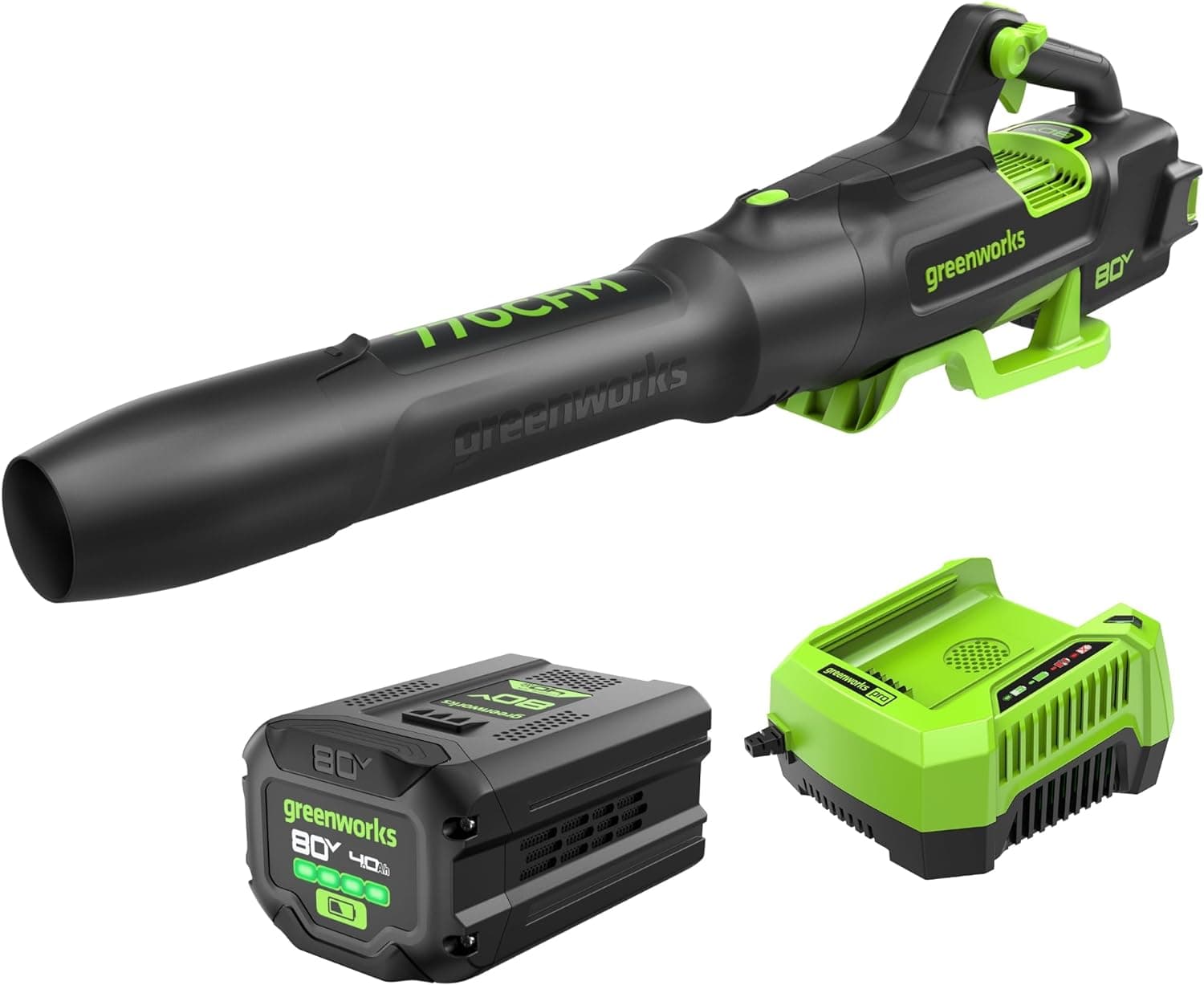 Greenworks 80V Cordless Leaf Blower with 4.0Ah Battery