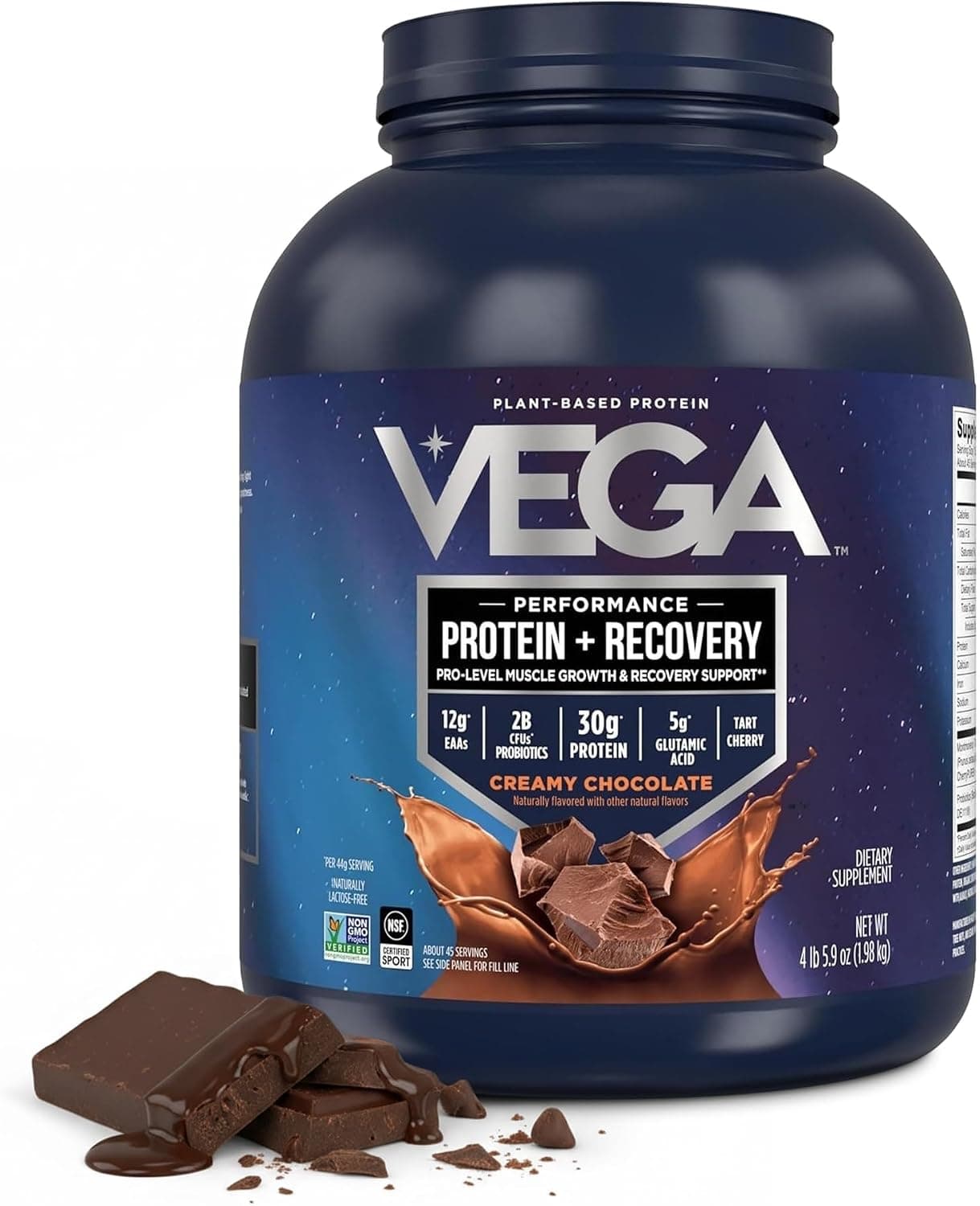 Vega Protein + Recovery, Chocolate – 1.98 kg (45 Servings)
