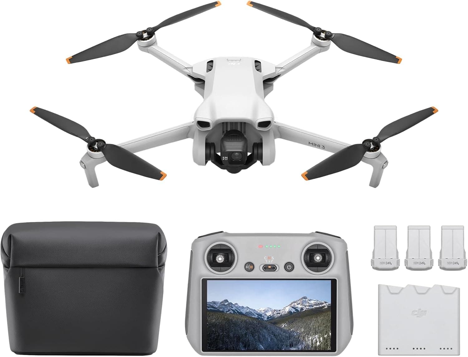 DJI Mini 3 Fly More Combo with DJI RC Drone (4K, 3 Batteries, 114-min)