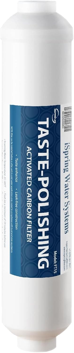 iSpring FT15 NSF Certified 5th Stage Inline Water Filter Replacement Cartridge
