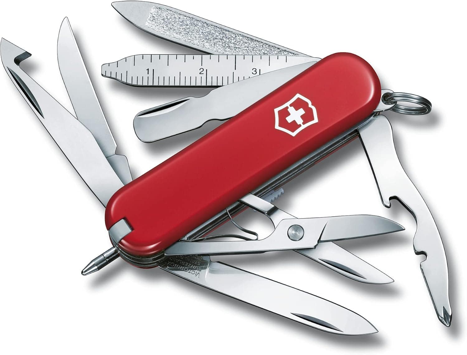 Victorinox MiniChamp 18 Function Swiss Army Pocket Knife, Red