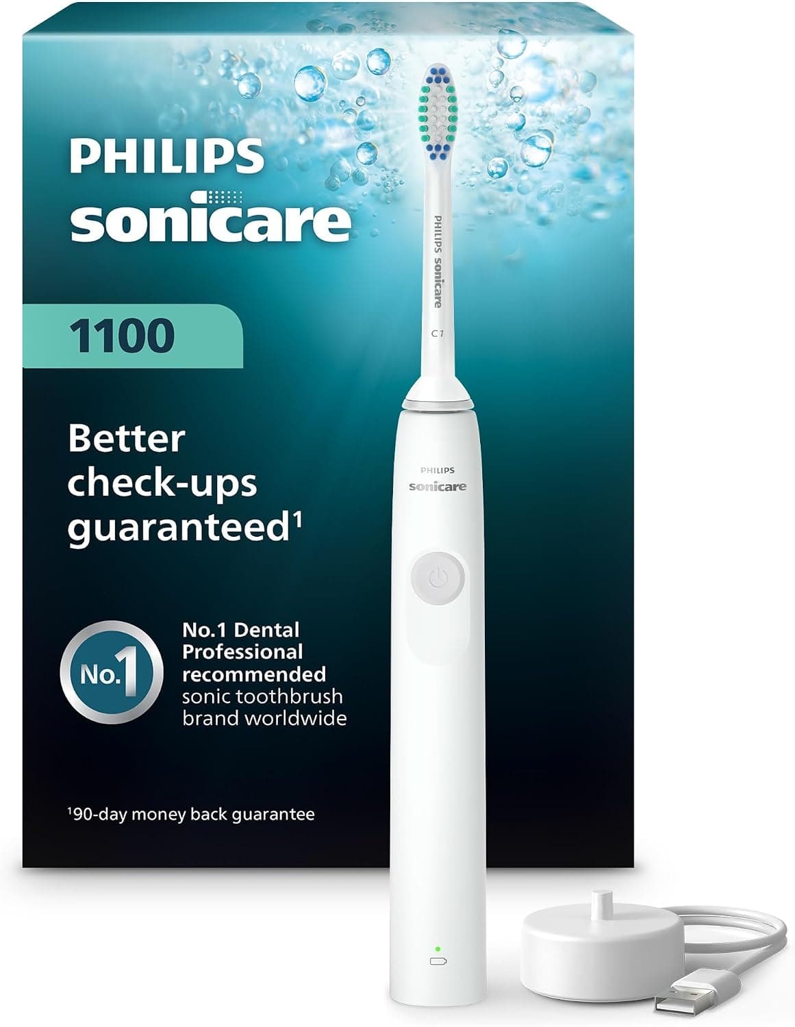 Philips Sonicare 1100 Power Toothbrush, Rechargeable Electric Toothbrush HX3641/02