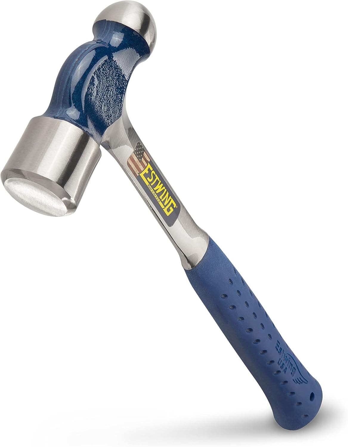 Estwing E3-24BP Ballpeen Hammer, Nylon Vinyl Shock Reduction Grip, 24-Ounce