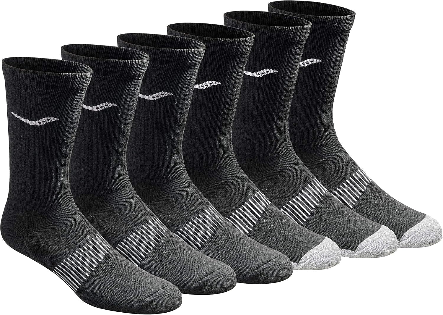 Saucony Men's Rundry Mesh Ventilating Comfort Fit Crew Socks