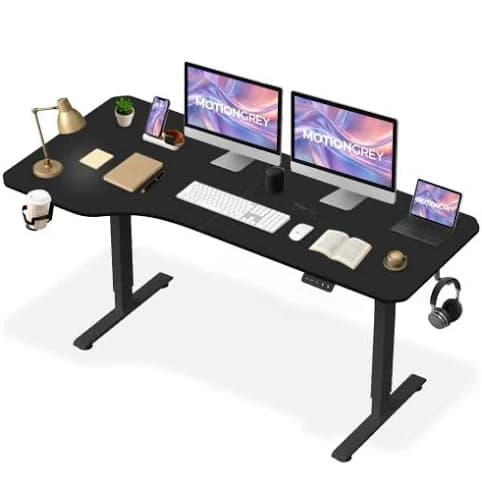 MOTIONGREY Ergo2 Adjustable Left L-Shaped Electric Standing Desk