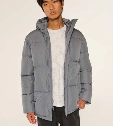 Hollister Men's Parka Puffer Jacket