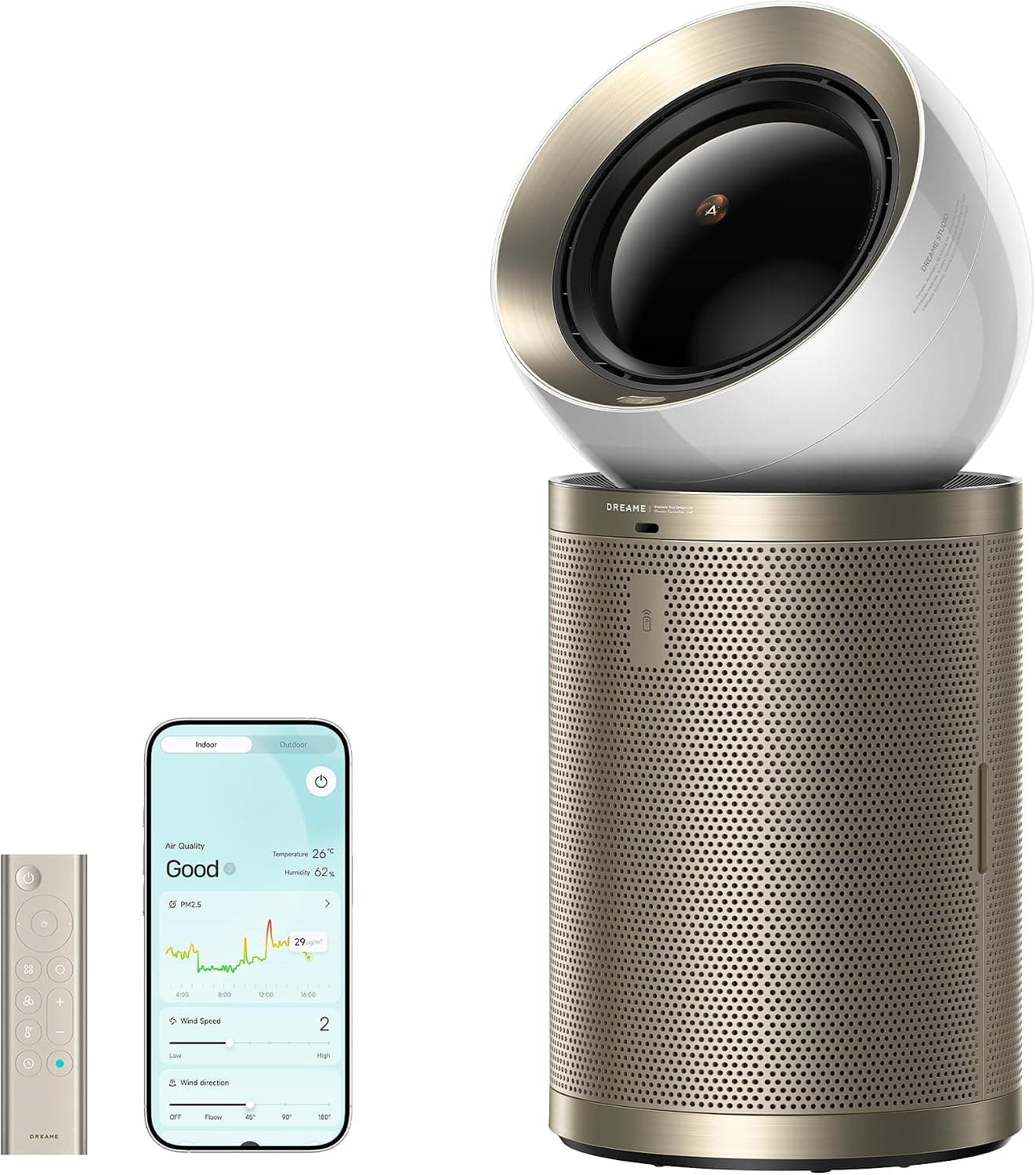 Dreame Smart Air Purifier PM10 for Large Room – Gold