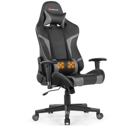 Costway Reclining Swivel Massage Gaming Chair