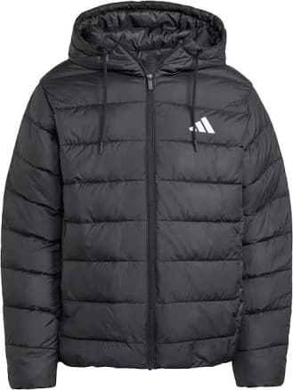 Adidas Men's Essentials 3-Stripes Hooded Synthetic Down Jacket