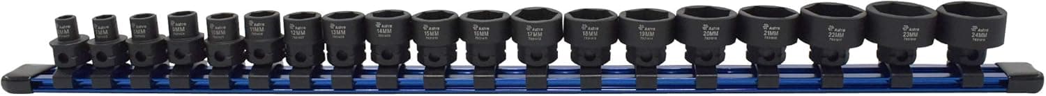 Astro Tools 78319 19pc Nano Impact Socket Set 3/8 Drive 6-24mm