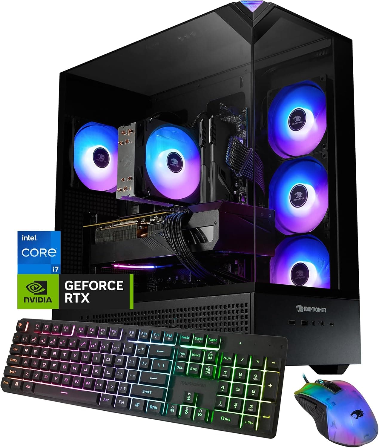 iBUYPOWER Element Gaming PC with i7-14700F, RTX 5070, 32GB RAM, 1TB NVMe