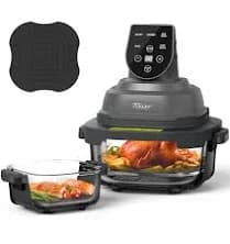 Tixixc 5-in-1 Portable Glass Air Fryer 4QT