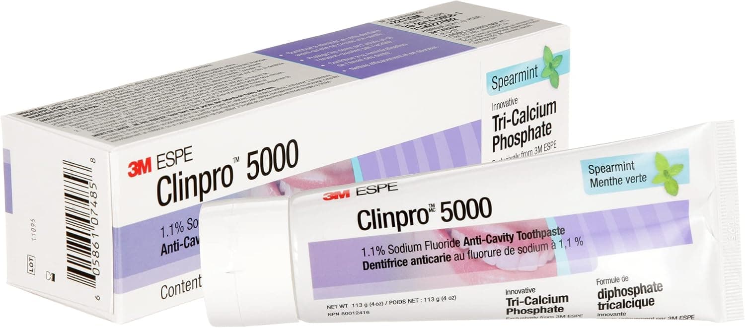 3M Clinpro 5000 Anti-Cavity Toothpaste 1.1% Sodium Fluoride Spearmint 113 g