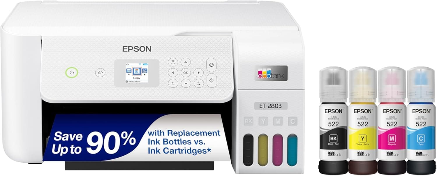 Epson EcoTank ET-2803 Wireless All-in-One Printer