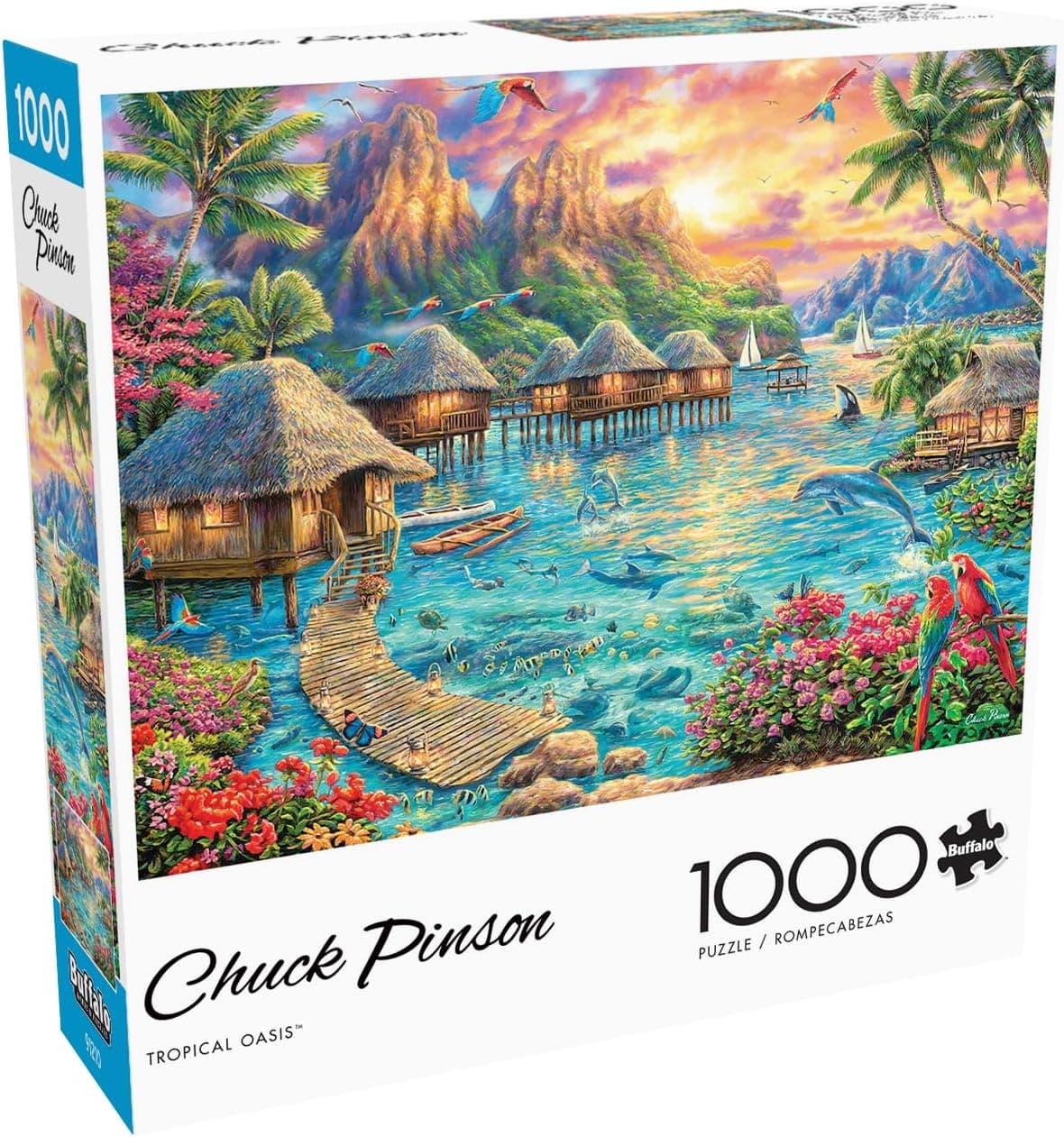 Buffalo Games Chuck Pinson Tropical Oasis 1000-Piece Puzzle